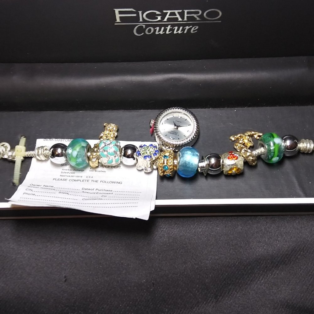 FIGARO COUTURE Watch Charm Bracelet New